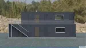 Container homes 6 unit model with overhead