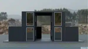 Container homes 6 unit model with overhead