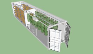 Dry and cure grow container