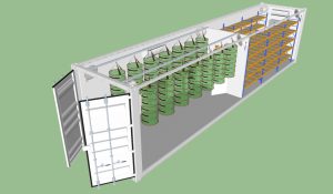 Dry and cure grow container