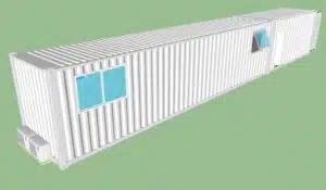 2 bedroom residential container home floor plan