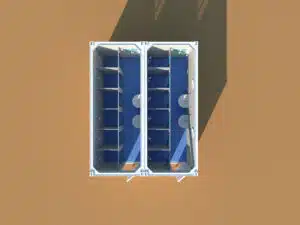 Modular shower units made from shipping container