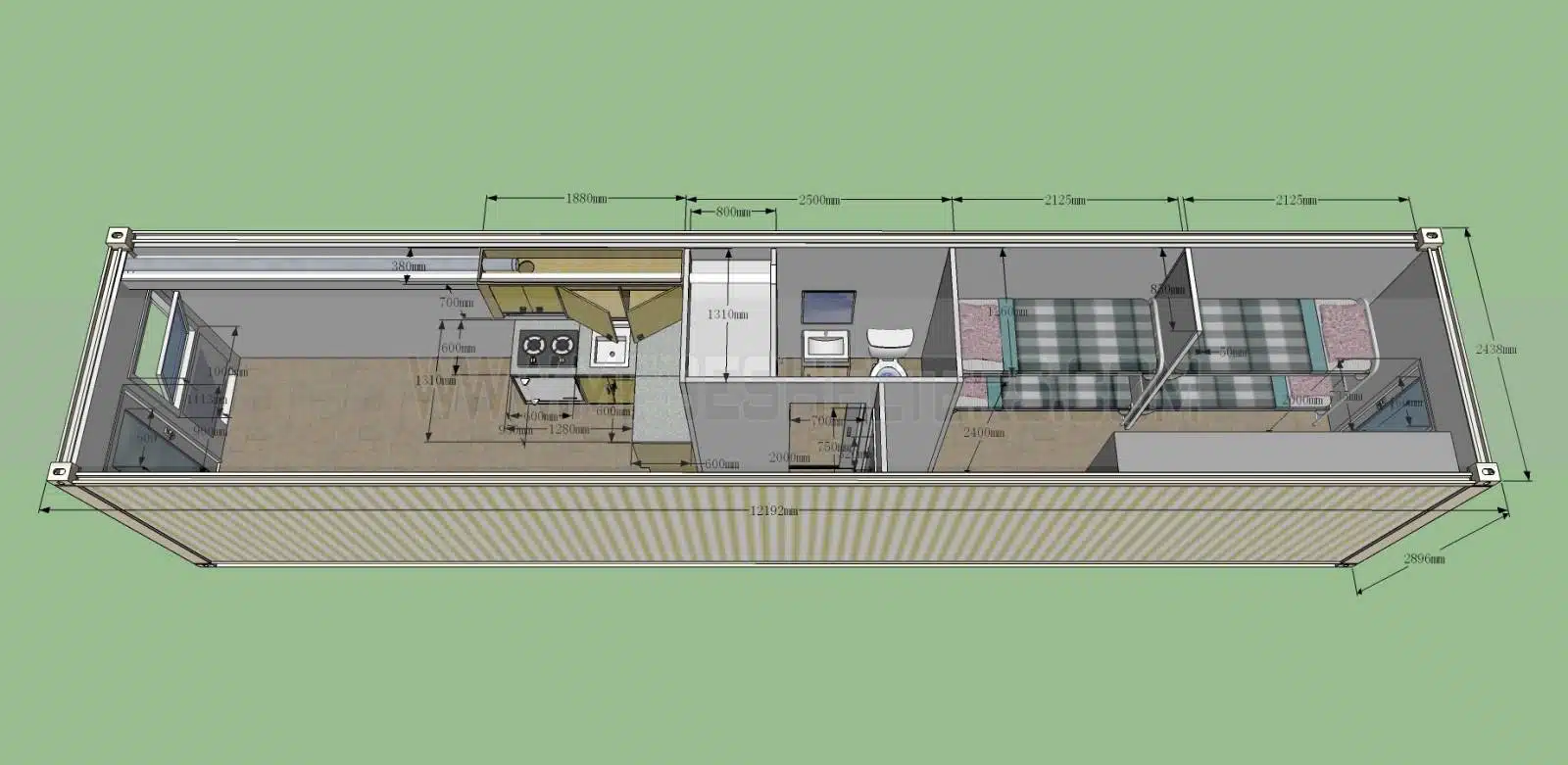 Environmentally friendly container home in Florida