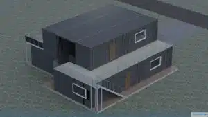 Container homes 6 unit model with overhead