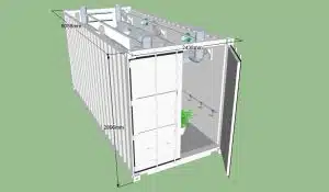 20ft grow container with irrigation system