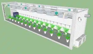 Greenhouse shipping container in Florida