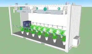 20ft grow container with irrigation system