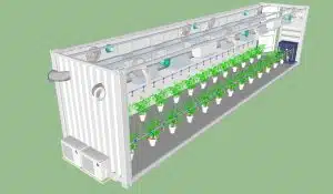 Greenhouse shipping container in Florida