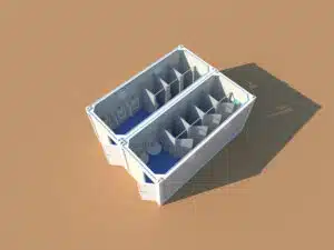 Modular shower units made from shipping container