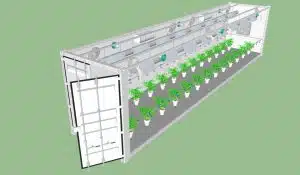 Greenhouse shipping container in Florida