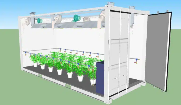 20ft grow container with irrigation system