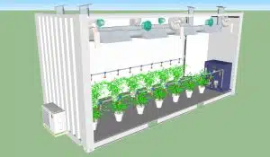 20ft grow container with irrigation system
